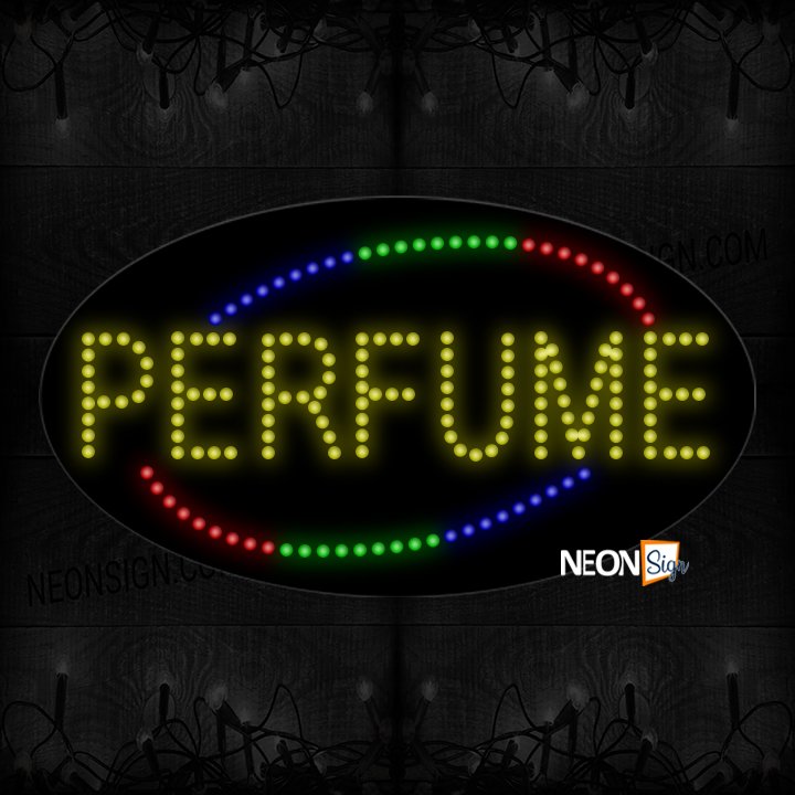 Image of Perfume With Multi-Colored Oval De LED Bulb