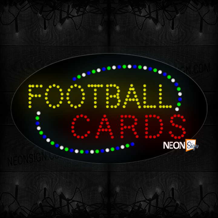 Image of Football Cards With Circle LED Bulb