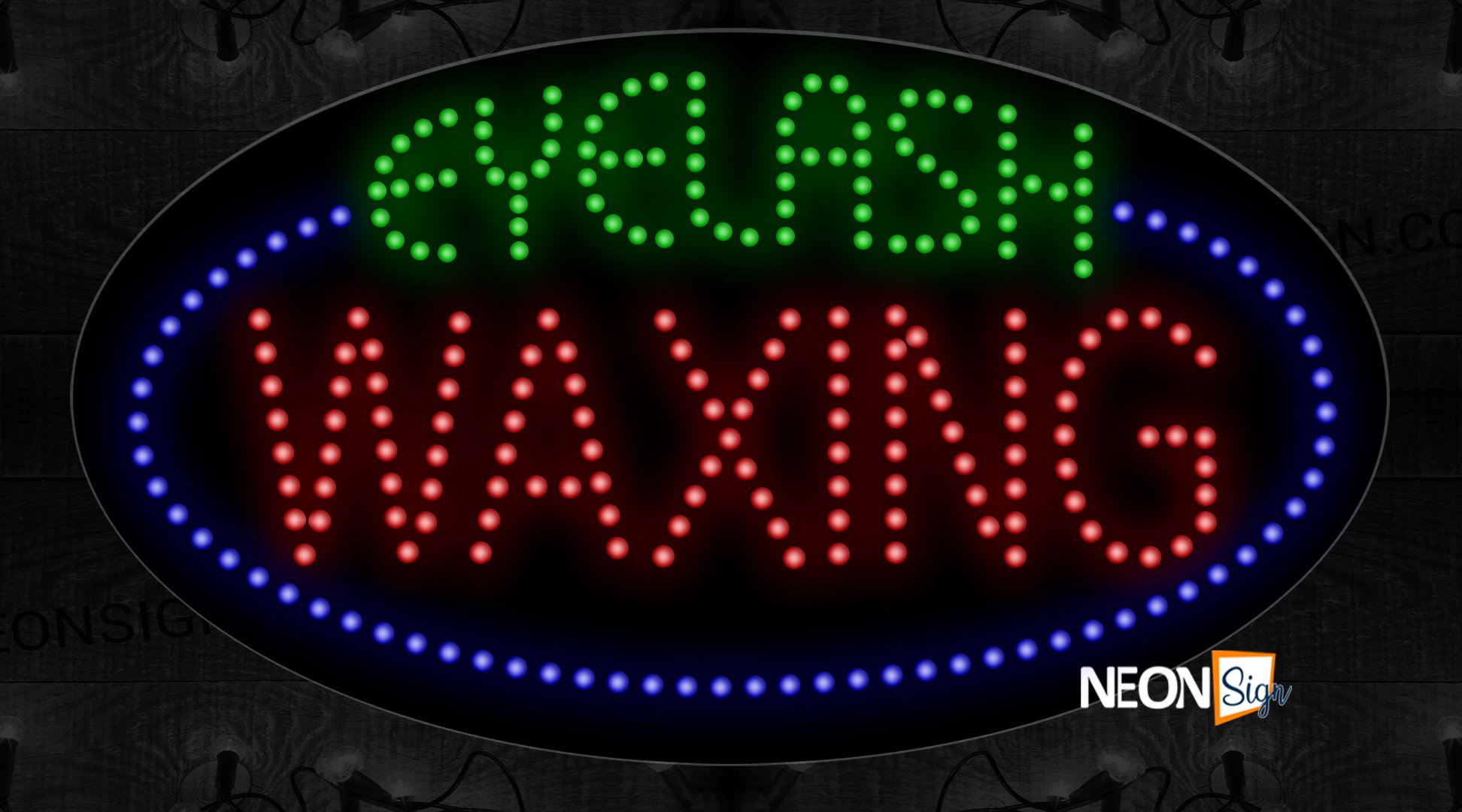 Image of Eyelash Waxing With Blue Ellipse LED Bulb