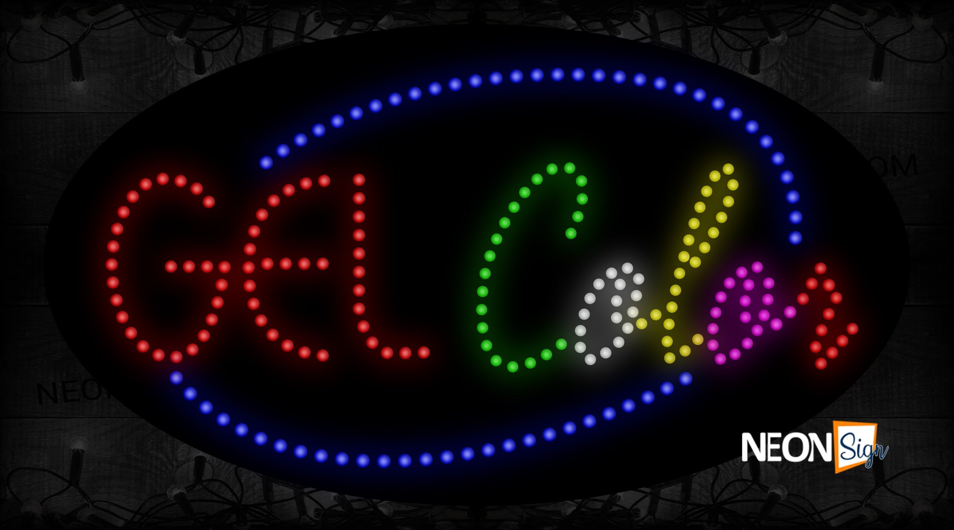 Image of Gel Color With Blue Arc Border LED Bulb
