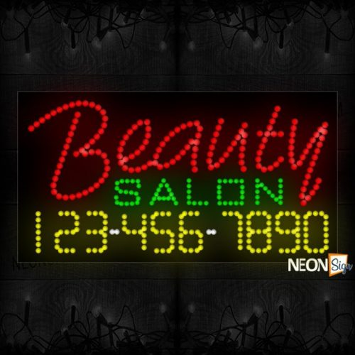 Image of Beauty Salon With Contact Info LED Bulb