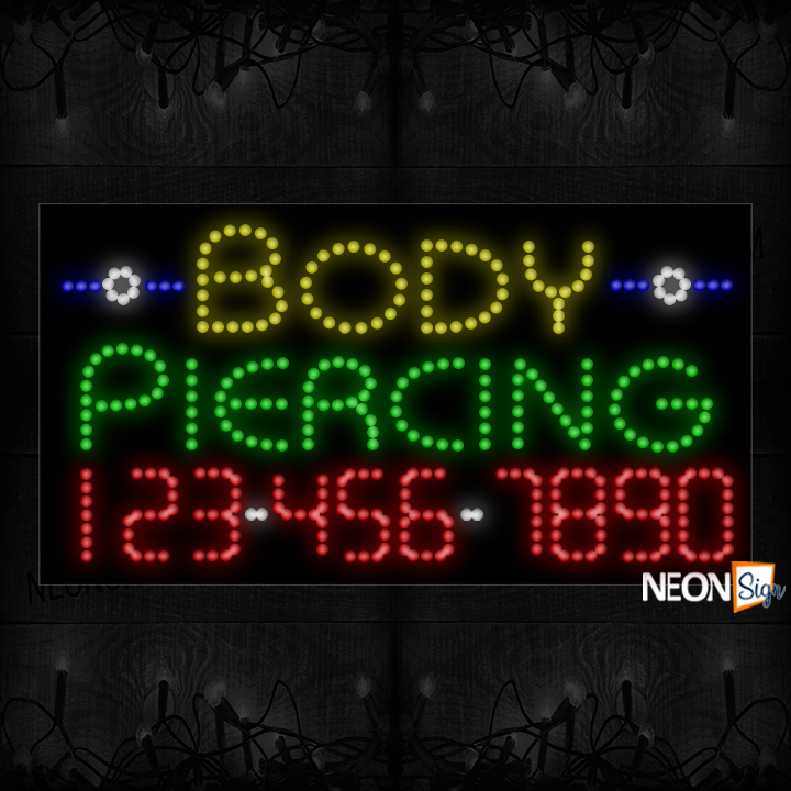 Image of Body Piercing And Phone Number LED Bulb
