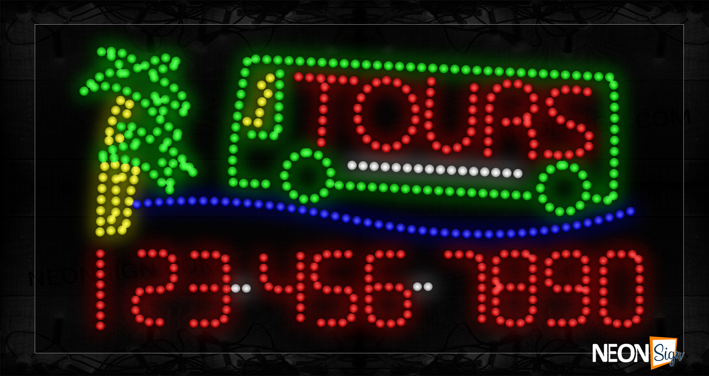 Image of Tours With Bus And Contact Info LED Bulb