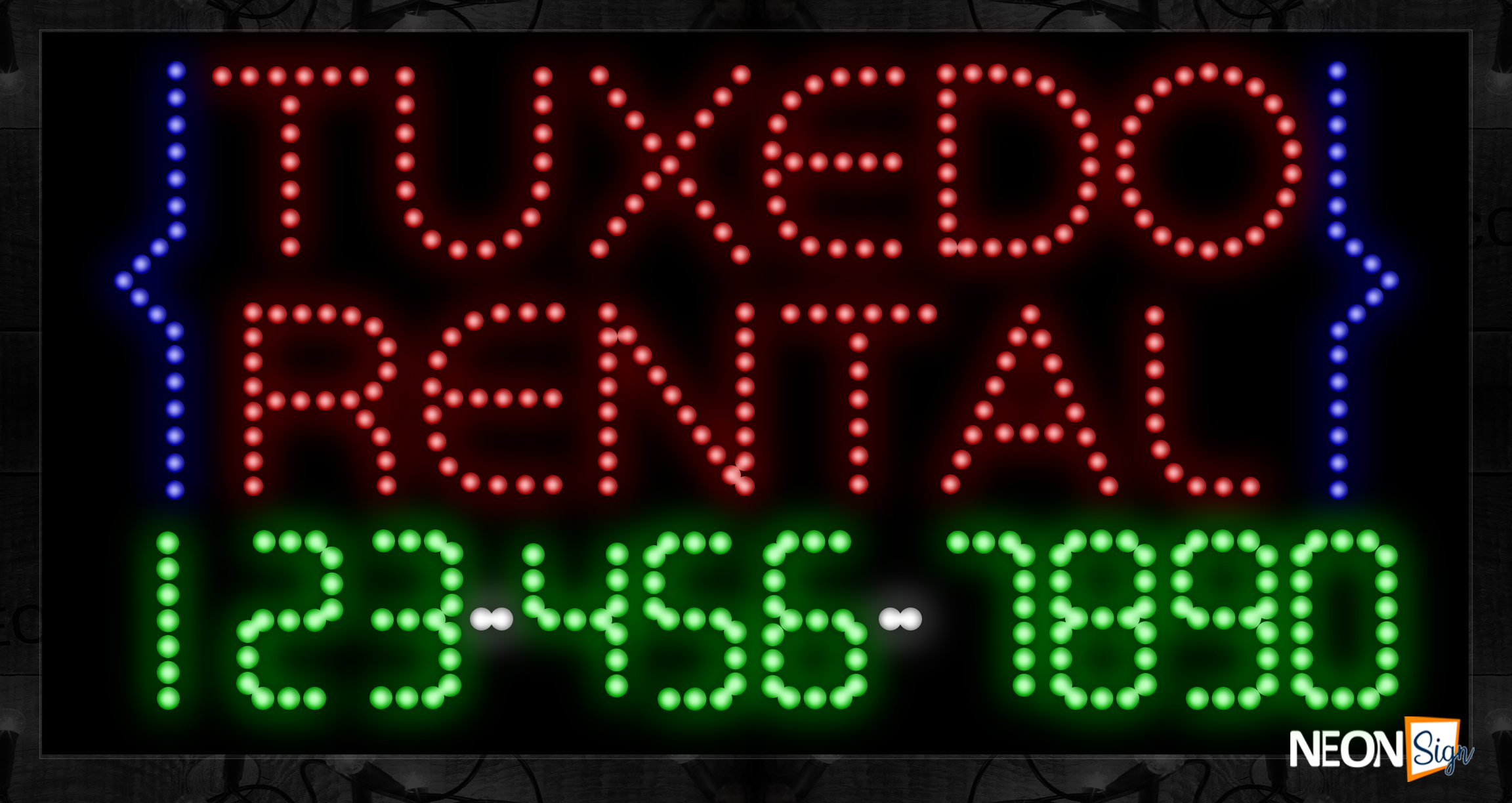 Image of Tuxedo Rental With Phone Number LED Bulb