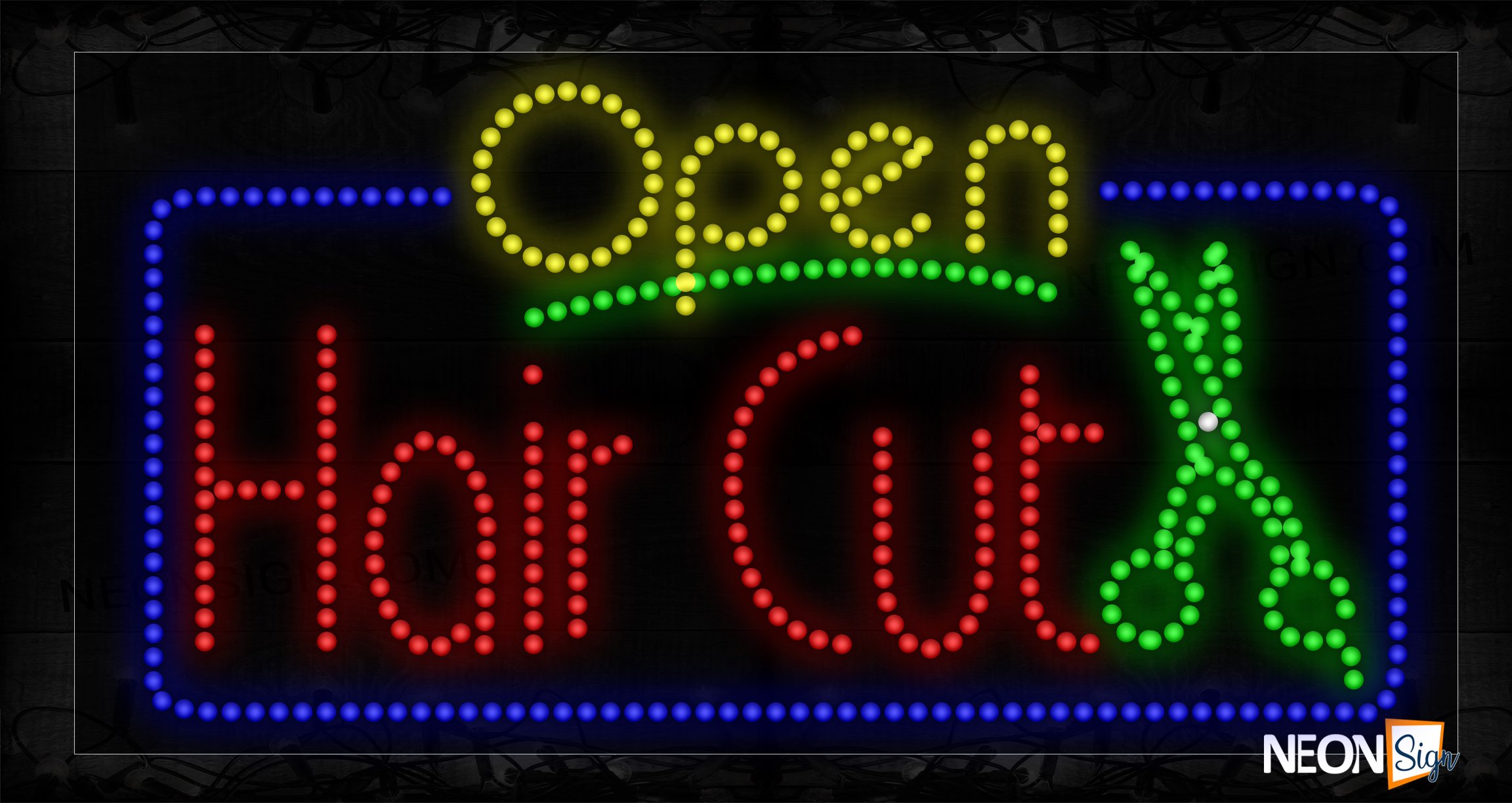 Image of Open Haircut With Scissors LED Bulb